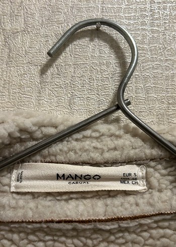 Kahverengi Süet Kadın Mango Mont, Kürklü Yaka - Görsel 7