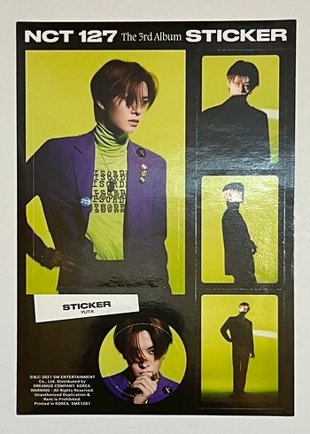 Beden Renk NCT127 - Third Mini Album - Sticker