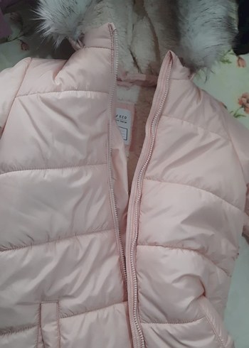 Pembe Kürklü Çocuk Kışlık Mont Pazarlık Vardır