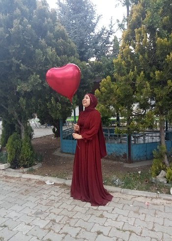 kırmızı bordo elbise
