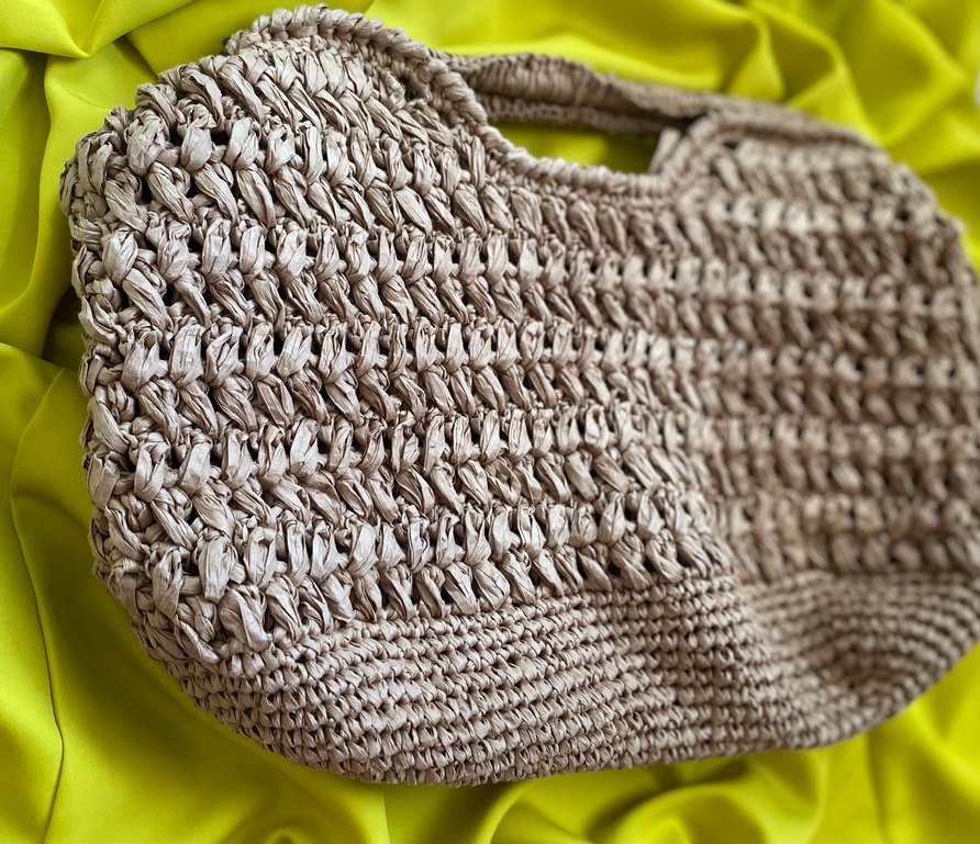 Bej Örgü Kadın Çanta - Görsel 2