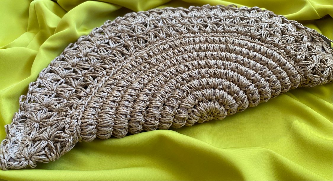 Bej Nakışlı Örgü Kadın Portföy Çanta - Görsel 2