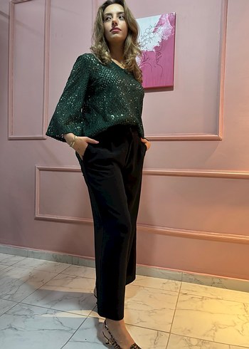 Zara Kadın Uzun Kollu Yüksek Yakalı Ofis Elbisesi - Görsel 10