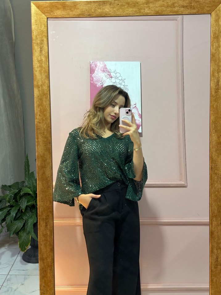 Zara Kadın Uzun Kollu Yüksek Yakalı Ofis Elbisesi - Görsel 4