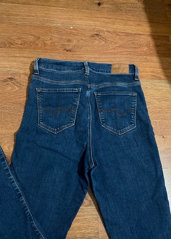 Kadın Lacivert Slim Fit Midi Kot Pantolon - Görsel 3