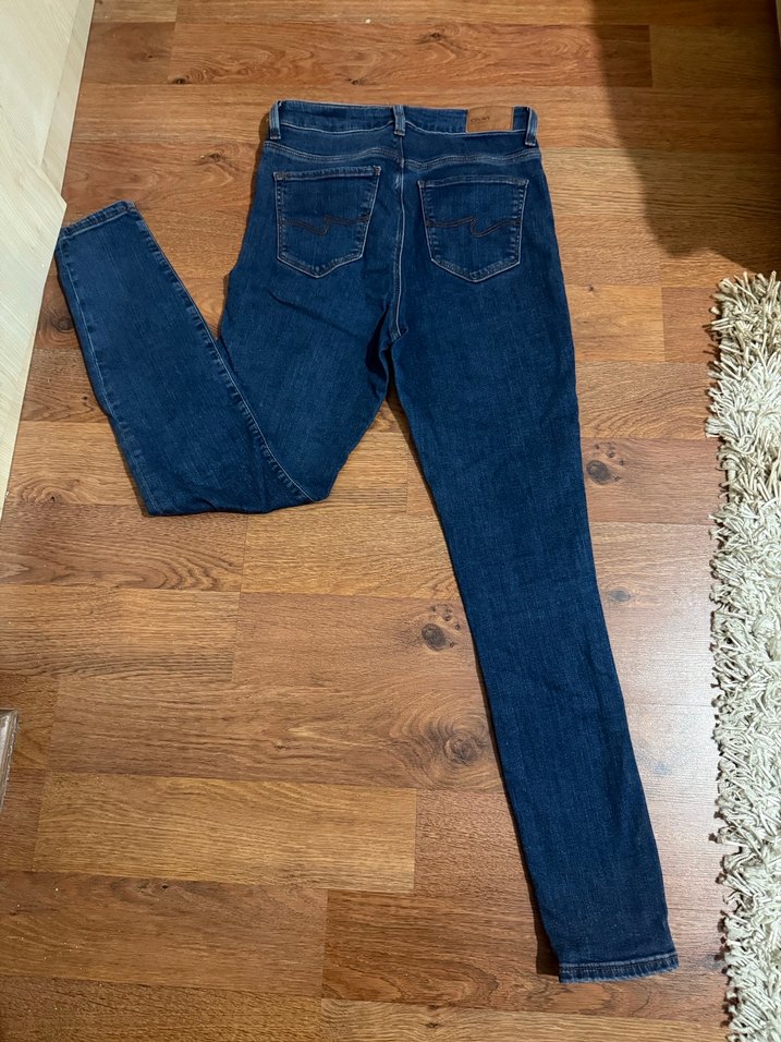 Kadın Lacivert Slim Fit Midi Kot Pantolon - Görsel 2