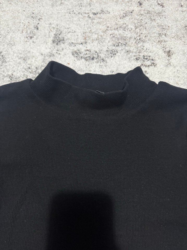 Kürklü Siyah Uzun Kollu Uzun Elbise - Görsel 3