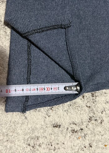 Fitilli midi örme  Uzun Kollu Yüksek Yakalı İnce Elbise - Görsel 6