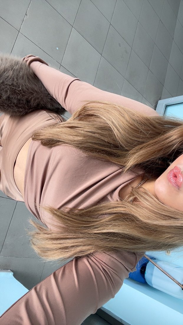 Kadın  şık kahverengi üst standart beden - Görsel 2