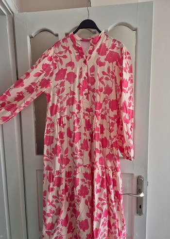 Pembe Bohem Uzun Elbise - Görsel 4