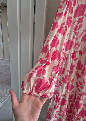 Pembe Bohem Uzun Elbise - Görsel 2