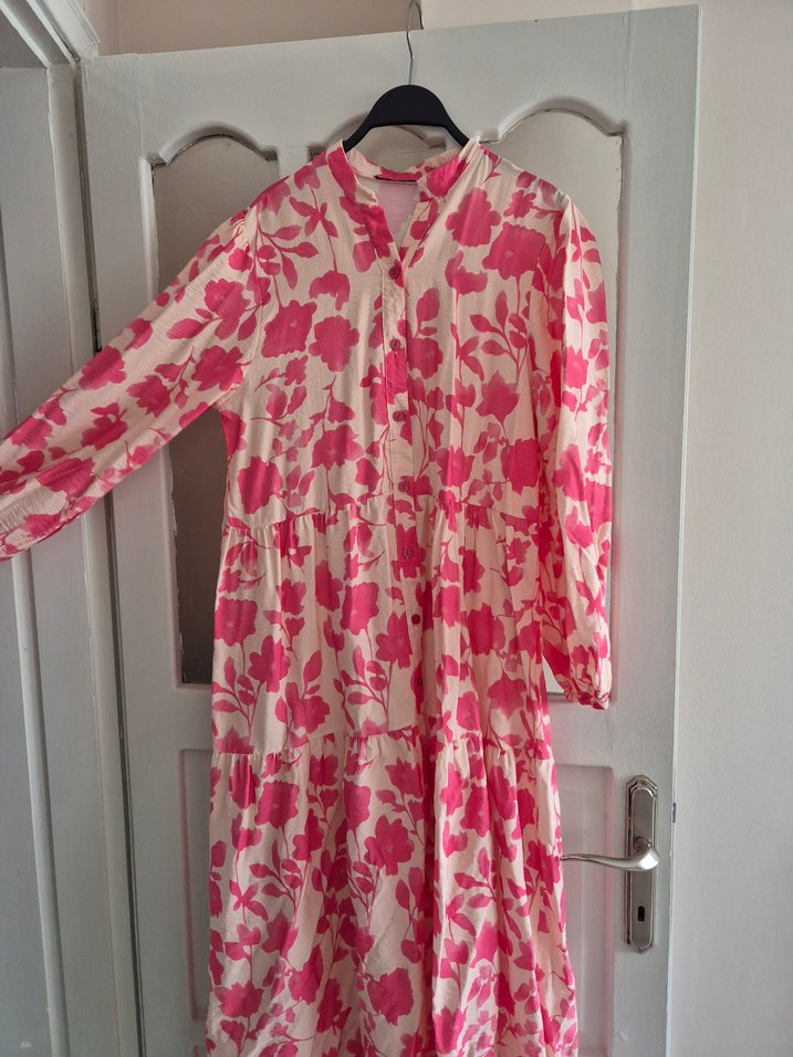 Pembe Bohem Uzun Elbise - Görsel 4