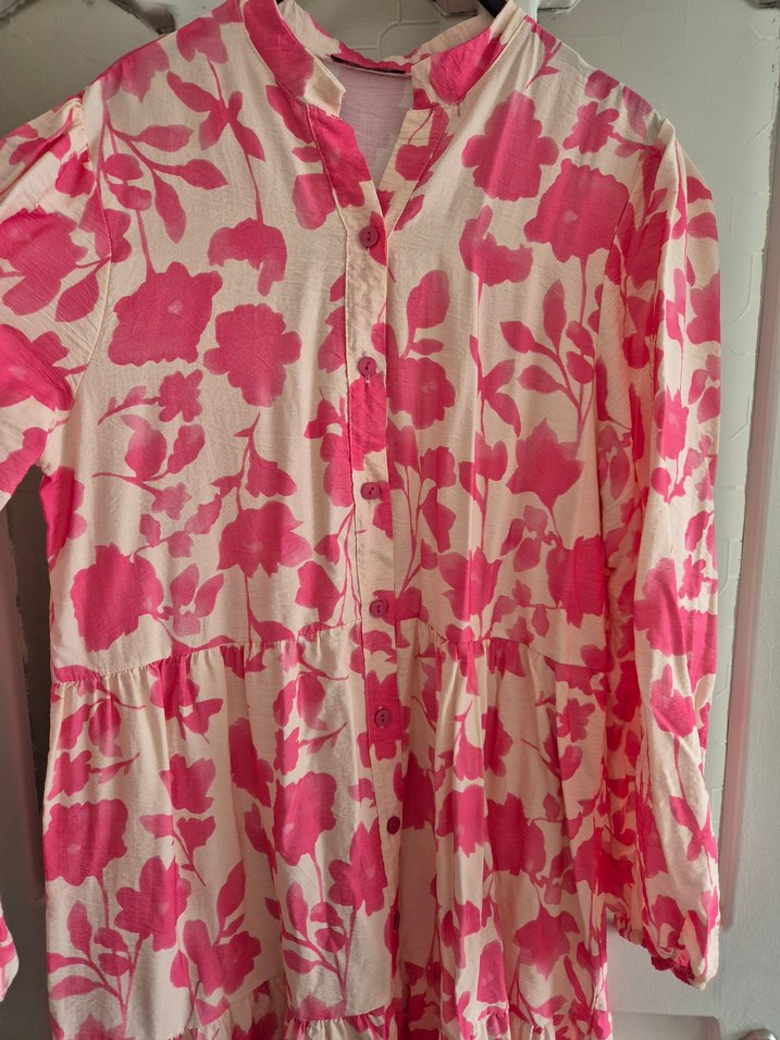 Pembe Bohem Uzun Elbise - Görsel 5