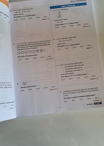  Beden AYT Çıkmış Sınav Soruları ÇAP Yayınları 2015-2024