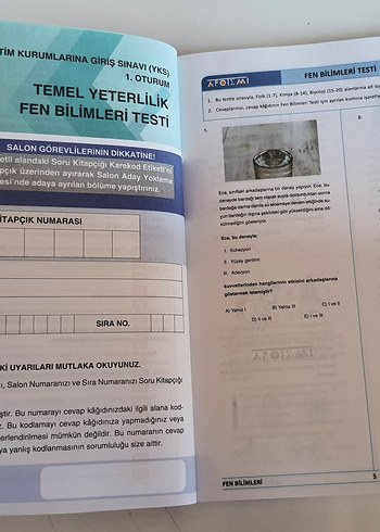  Apotemi TYT Fen Bilimleri Denemeleri 25