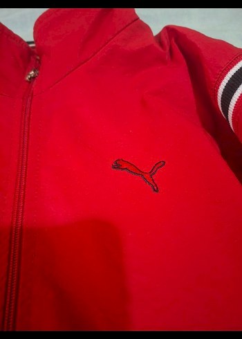 Parlak Kırmızı Fermuarlı  Ceket - Görsel 2