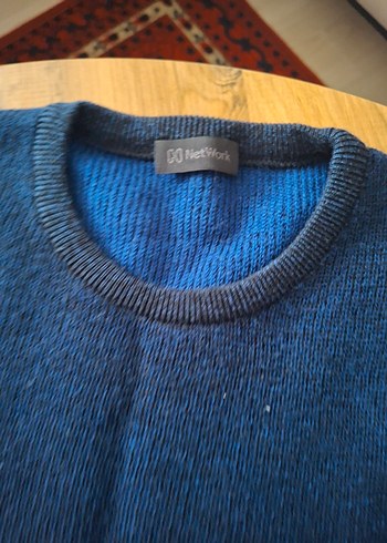 Erkek Lacivert Yün Kazak - Görsel 2