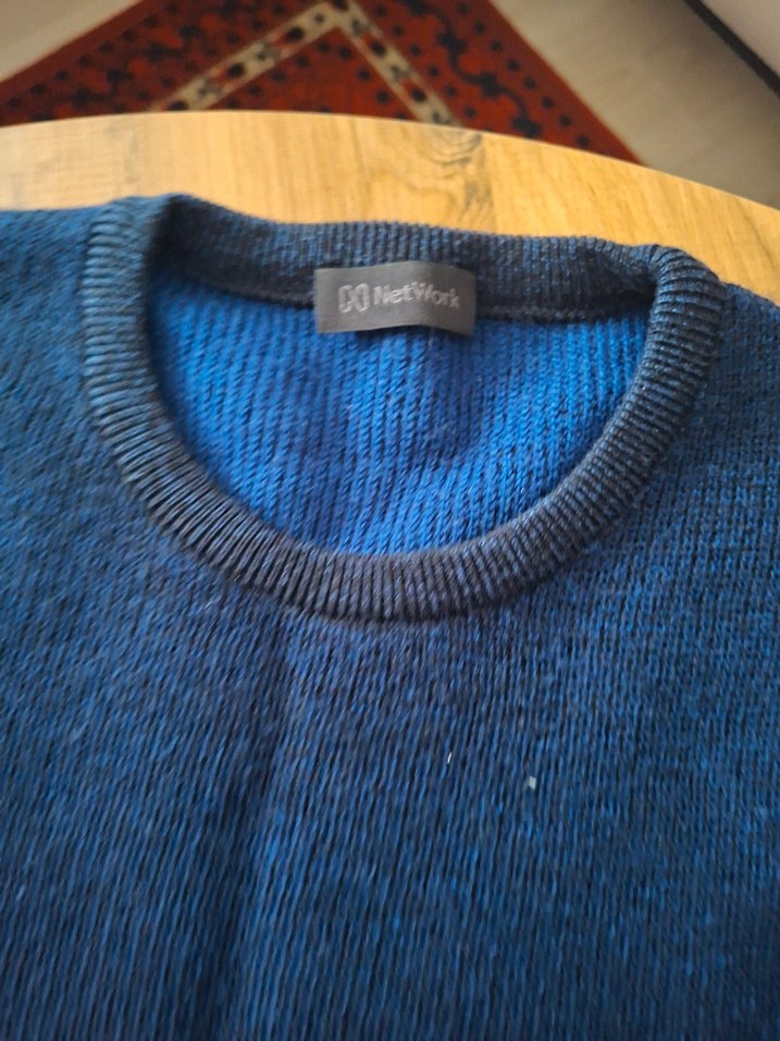 Erkek Lacivert Yün Kazak - Görsel 2