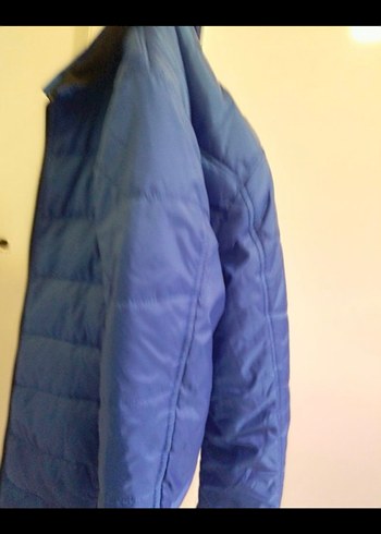 Kadın Mavi Fermuarlı Kış Montu - Görsel 3