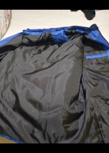 Kadın Mavi Fermuarlı Kış Montu - Görsel 4