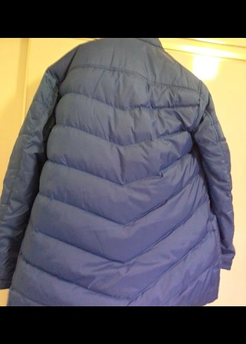 Kadın Mavi Fermuarlı Kış Montu - Görsel 2