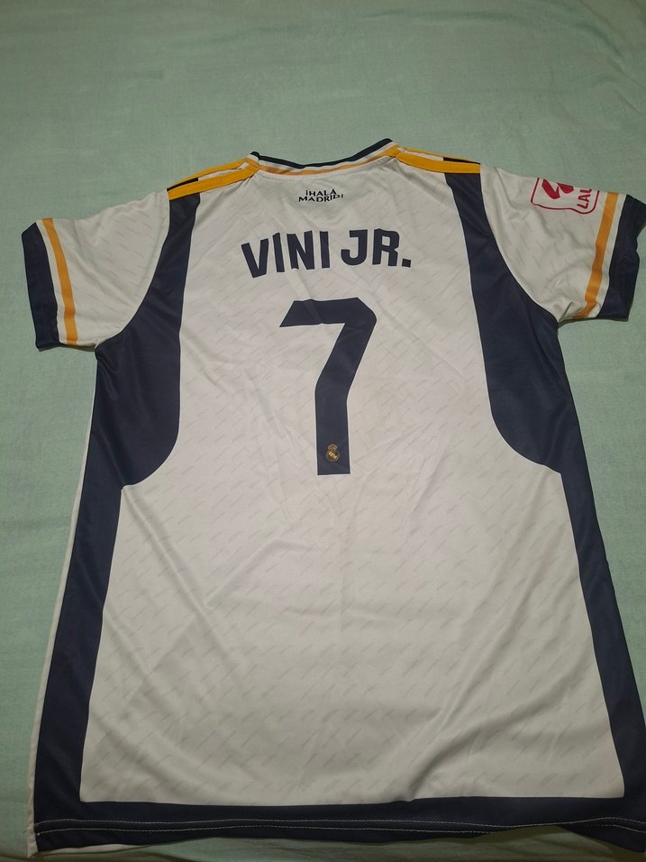 Beyaz Erkek Kısa Kollu real madrid vini jr 7 - Görsel 5