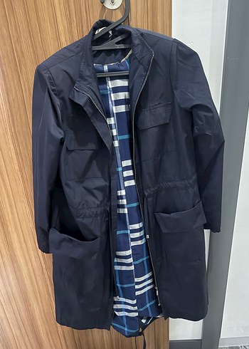 Düğmeli Lacivert Kadın Ceket - Görsel 2