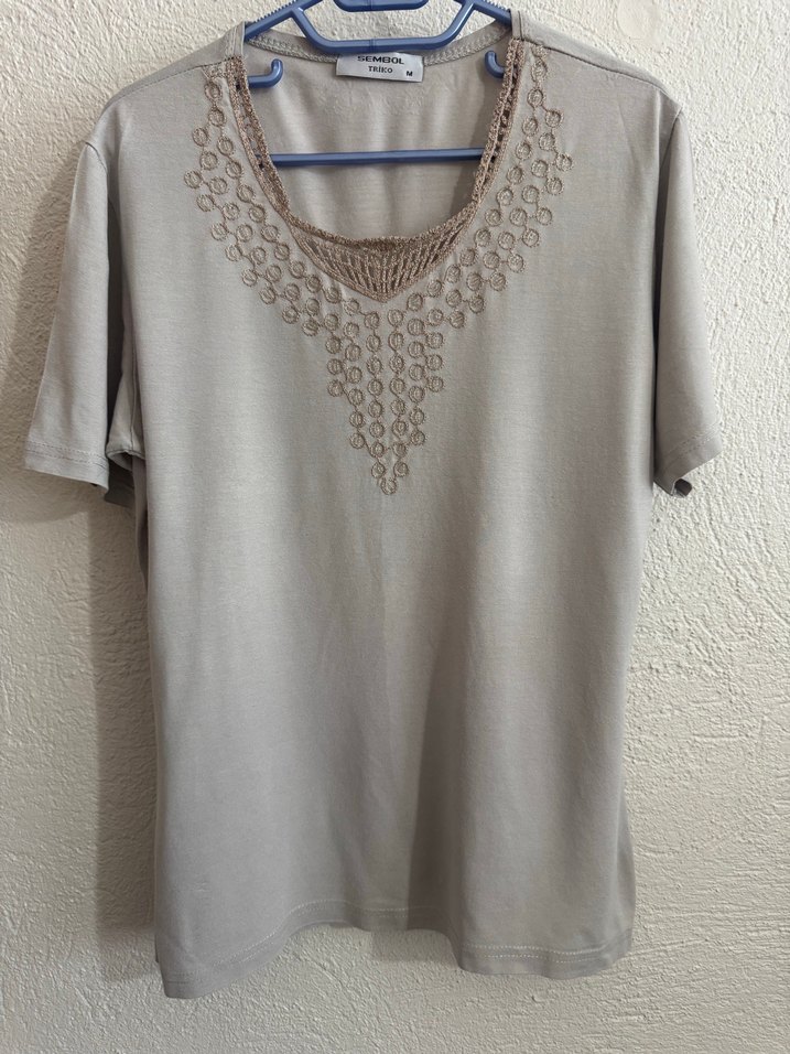 V Yaka Bej Bohem Kadın içli dışlı takım - Görsel 2