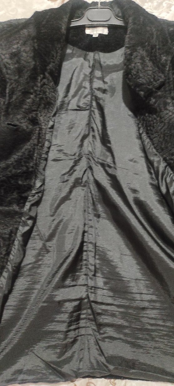 Düğmeli Siyah  Kaban - Görsel 5