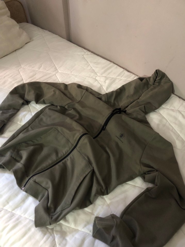 Lumberjack Haki Kapüşonlu Hırka - Görsel 2