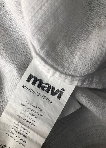 Mavi Beyaz Uzun Kollu Keten Gömlek - Görsel 8