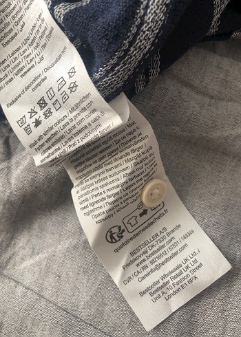 Jack&Jones Lacivert Çizgili Kısa Kollu Keten Gömlek - Görsel 7