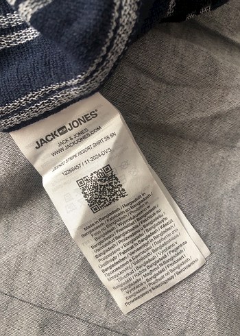 Jack&Jones Lacivert Çizgili Kısa Kollu Keten Gömlek - Görsel 6