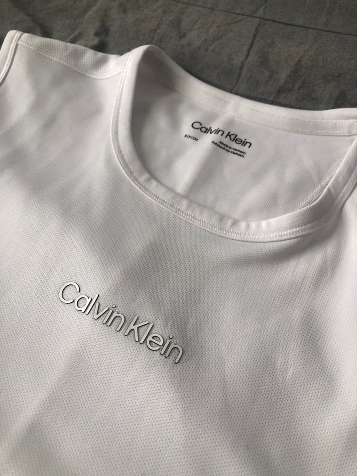 Calvin Klein Tank Top Beyaz Spor Atlet - Görsel 2