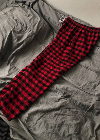 Kırmızı Ekoseli Rahat Pijama Altı - Görsel 2