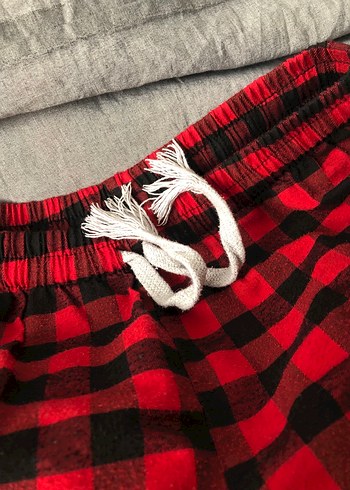 Kırmızı Ekoseli Rahat Pijama Altı - Görsel 6