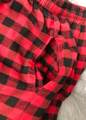 Kırmızı Ekoseli Rahat Pijama Altı - Görsel 10