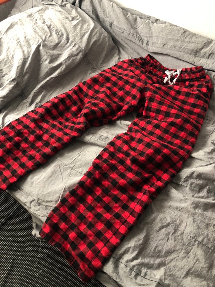 Kırmızı Ekoseli Rahat Pijama Altı - Görsel 5