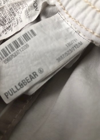 PULL&BEAR STWD Krem Baggy Keten Pantolon - Görsel 13