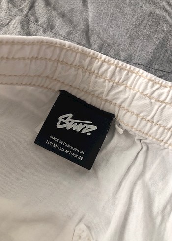 PULL&BEAR STWD Krem Baggy Keten Pantolon - Görsel 14