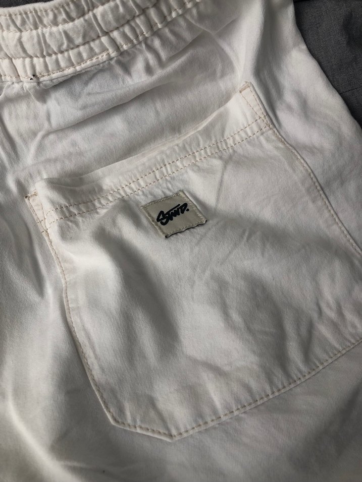 PULL&BEAR STWD Krem Baggy Keten Pantolon - Görsel 3