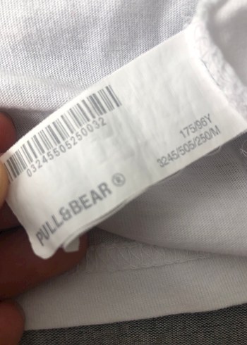 PULL&BEAR Beyaz Kısa Kollu Pamuklu Tişört - Görsel 7