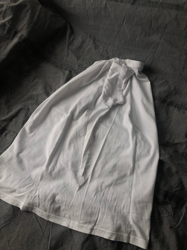 PULL&BEAR Beyaz Kısa Kollu Pamuklu Tişört - Görsel 4