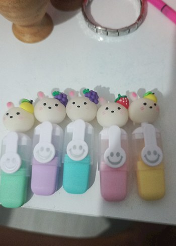 Pastel Renkli Meyve Temalı Tükenmez Kalem Seti