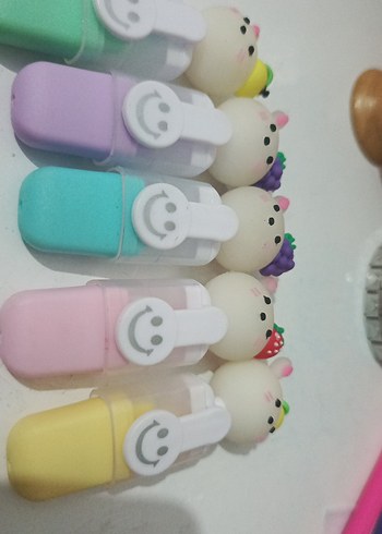 Pastel Renkli Meyve Temalı Tükenmez Kalem Seti