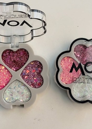 Çok Renkli Kalp Şeklinde Parıltılı Far Paleti - Görsel 2