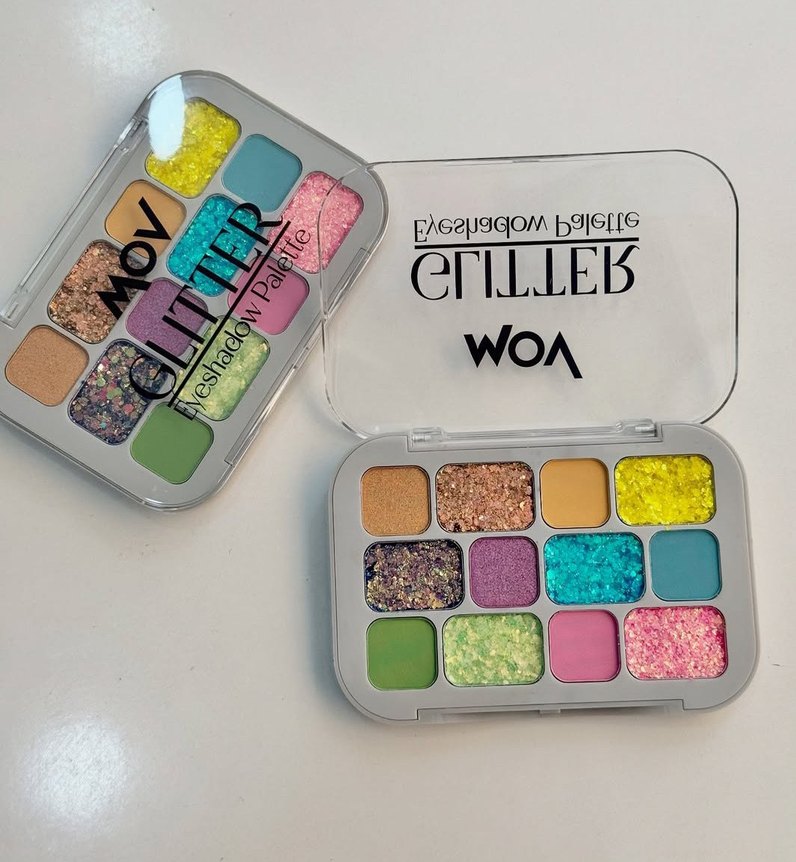 Çok Renkli Parlak Far Paleti - Görsel 2