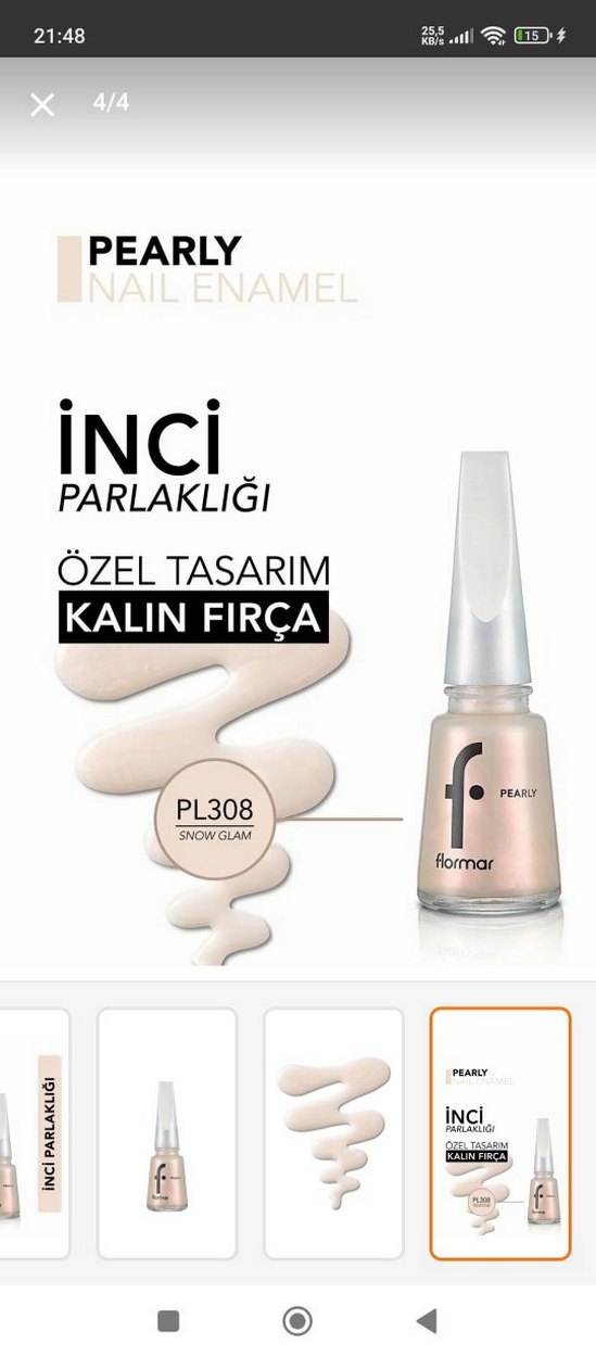 Flormar İnci Parlaklığı Nude Oje PL308 - Görsel 2