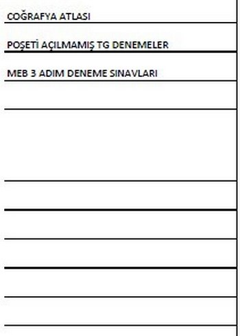 Beden Renk YKS Kitap ve Not Seti Tekli / Paket Satış