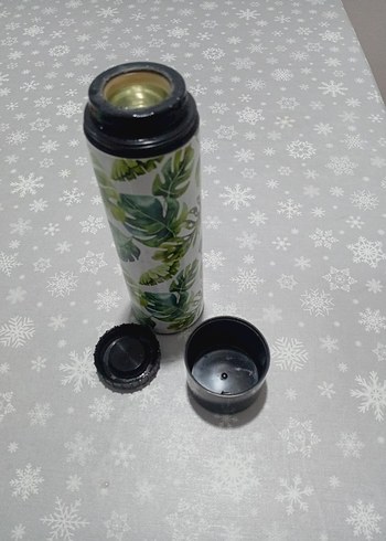 Yeşil Yaprak Desenli Çocuk Termosu - Görsel 2